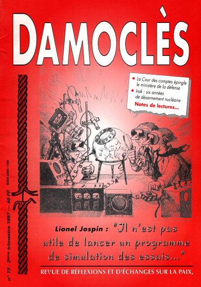 N° 73 • Il faut annuler le programme de simulation des essais nucléaires