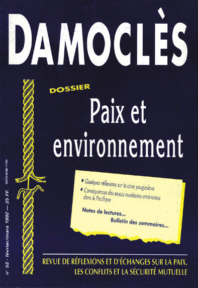 N° 52 • Paix et environnement