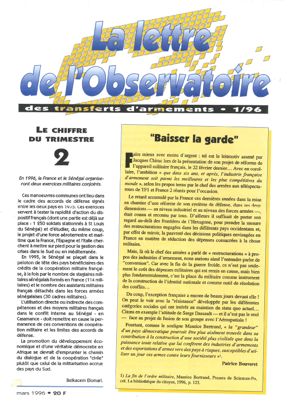 "Baisser la garde"