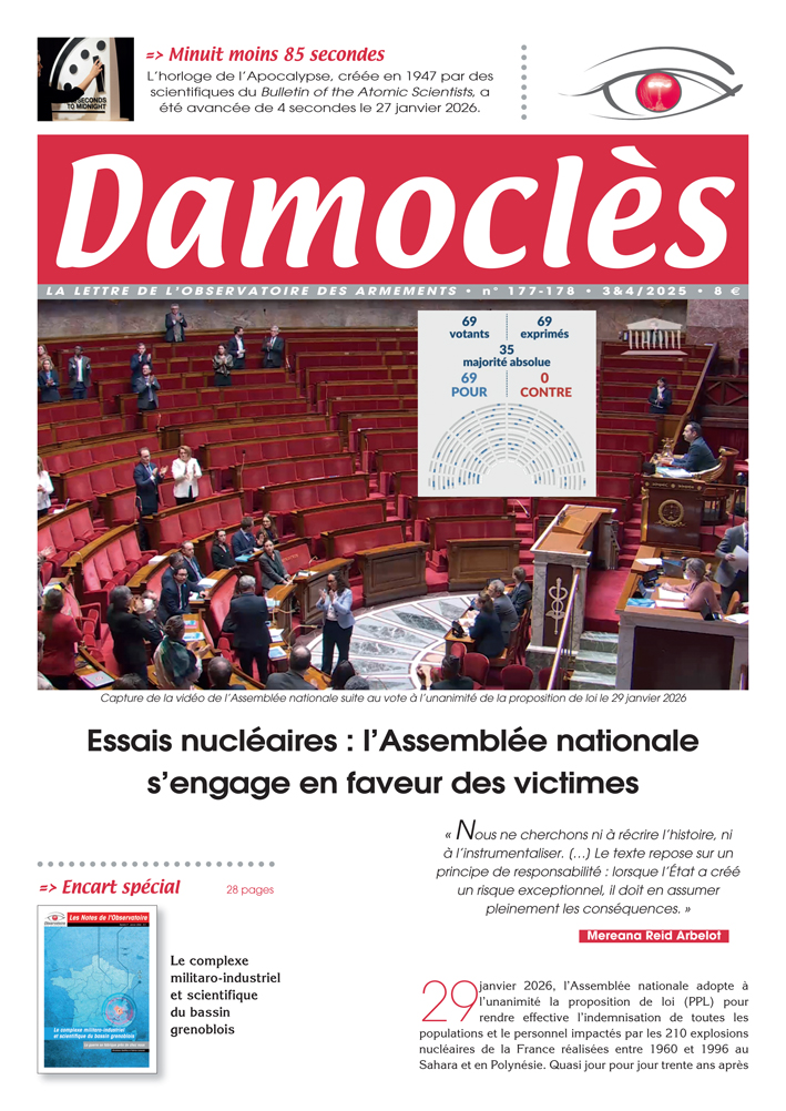 N° 177-178 • Essais nucléaires : l'Assemblée nationale s'engage en faveur des victimes
