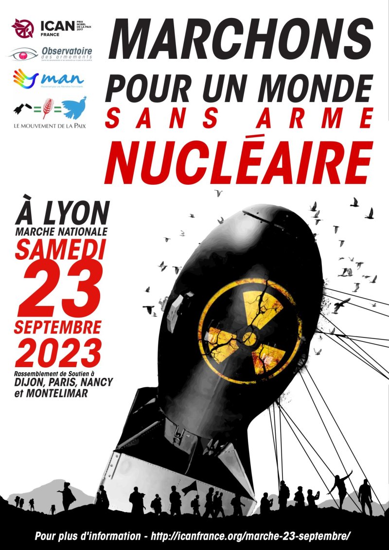 Le 23 septembre nous marchons pour un monde sans armes nucléaires
